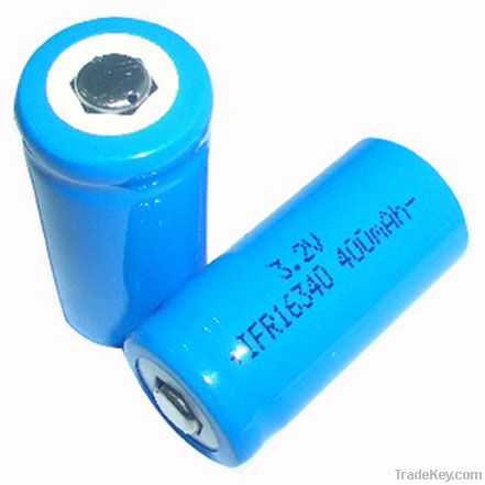 LiFePO4 rechargeable battery  IFR16340-400mAh