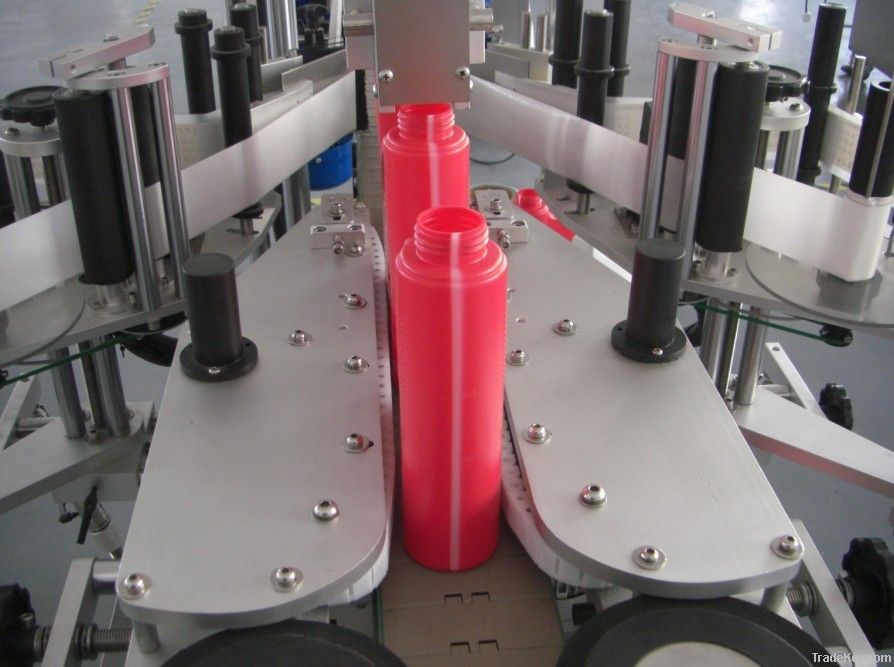 Front and Back Bottle Label Applicator Machine