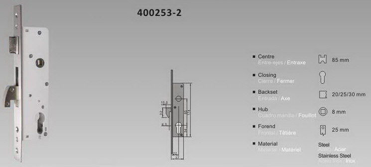 spain door  lock body