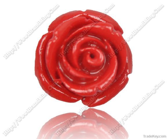 14mm Gemstone Carved Rose