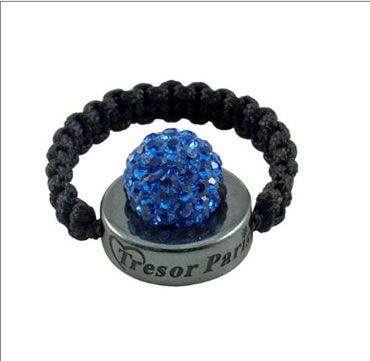 Blue Shamballa Ring