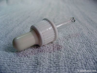 Bulb Glass Dropper With Aluminum Collar