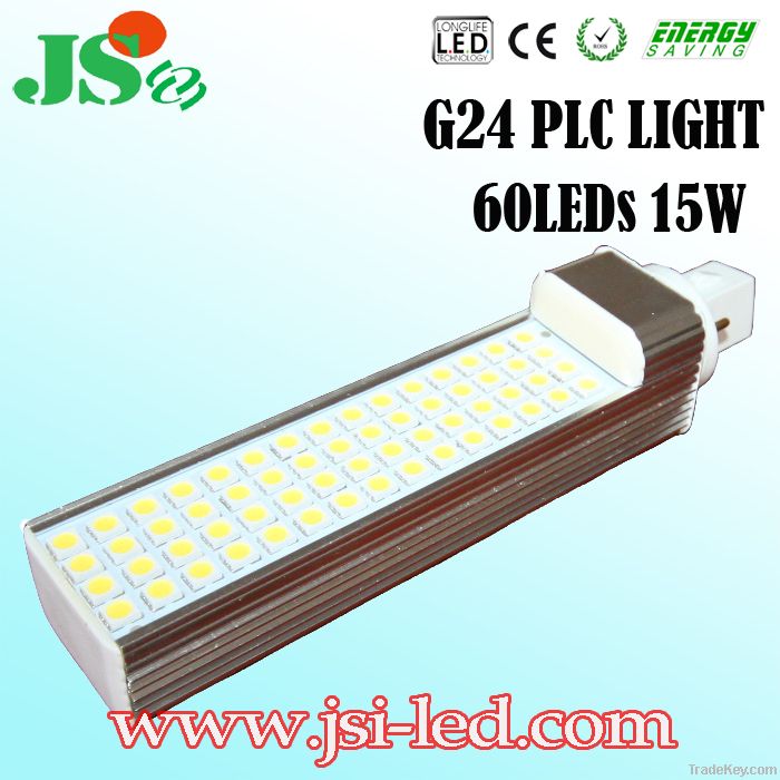 High brightness Energy Saving G24 15W PLC LED Light with CE&RoHS