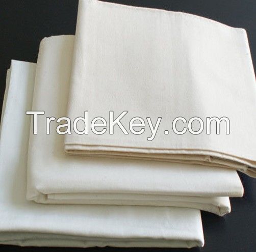 Soft white 80% polyester 20% cotton herringbone pocketing fabric