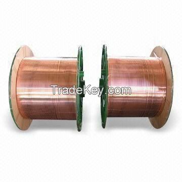 Enamelled copper clad aluminum wire