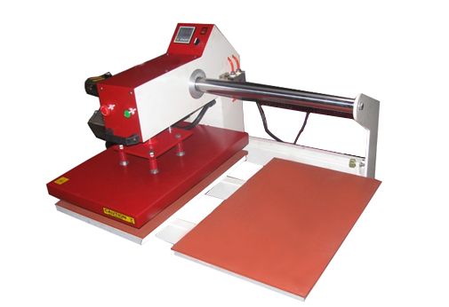 Automatic top sliding pneumatic dual stations heat press machine