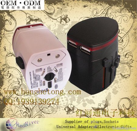 Multifunctional Conversion Socket with Dual USB Adapter