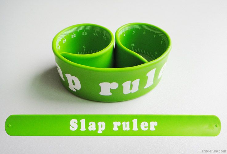 ruler bracelet, snap ruler bracelet, slap band, snap wristband, slap ruler