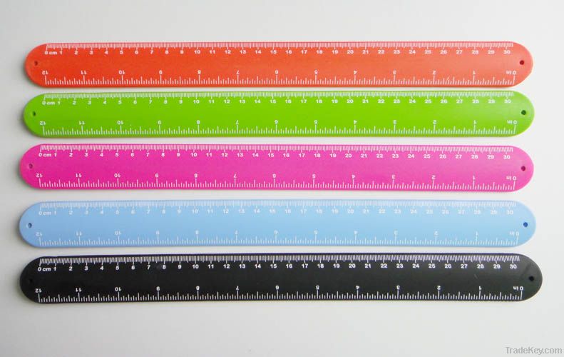 ruler bracelet, snap ruler bracelet, slap band, snap wristband, slap ruler