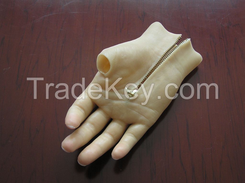 silicon glove with zipper