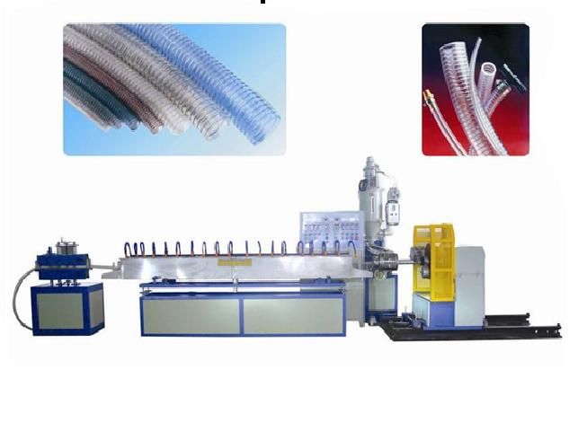 PVC steel wire reinforced soft pipe extrusion line