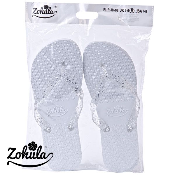 White Wedding Flip Flops