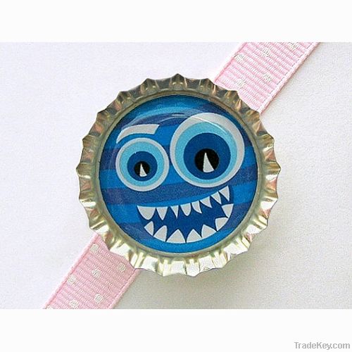 blue monster epoxy bottle cap magnet