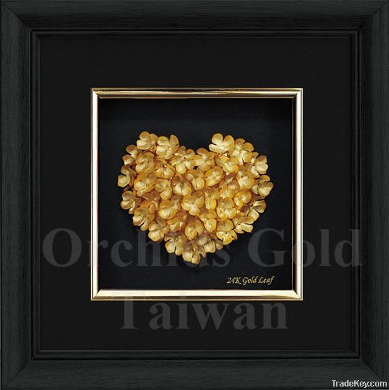 24K Gold Foil Heart style flower