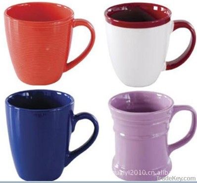 ceramic color glazed mugs