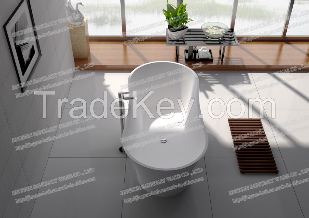 Artificial Stone Bathtub Resin Stone Batntub-JINGZUN 8601