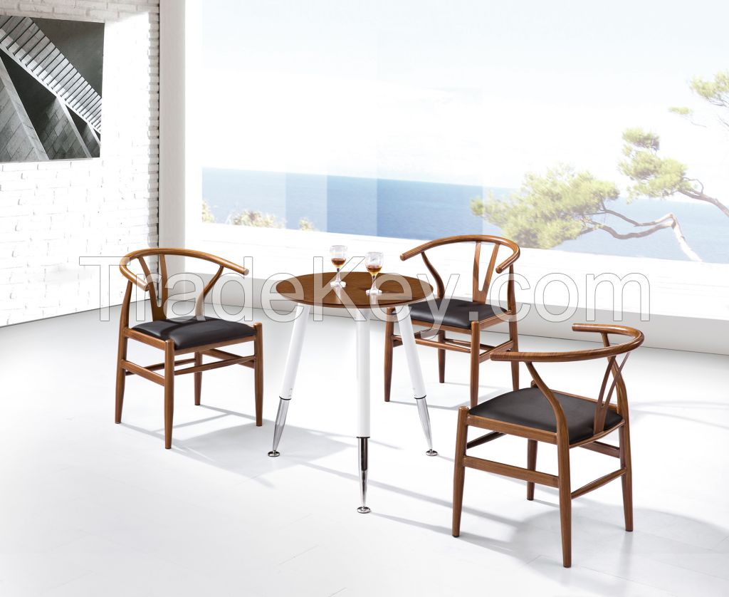Dining chair wood / Y wood chair / Wishbone stools