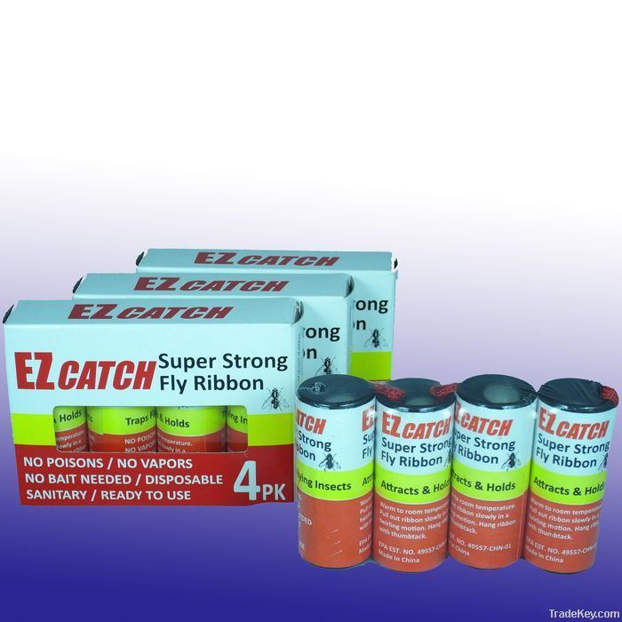 Fly catch glue ribbon trap