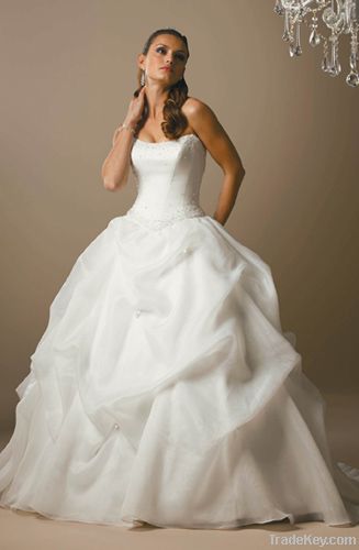 New arrival Fress Shipping satin wedding dress ball gown TR-01