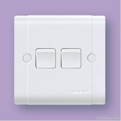 10A 2 gang push button wall switch (BS standard)