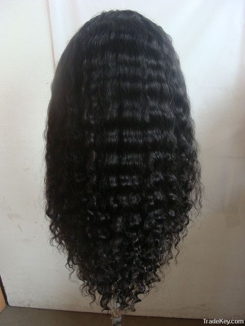 hot sale full lace wigs, indian remy hair, water wave