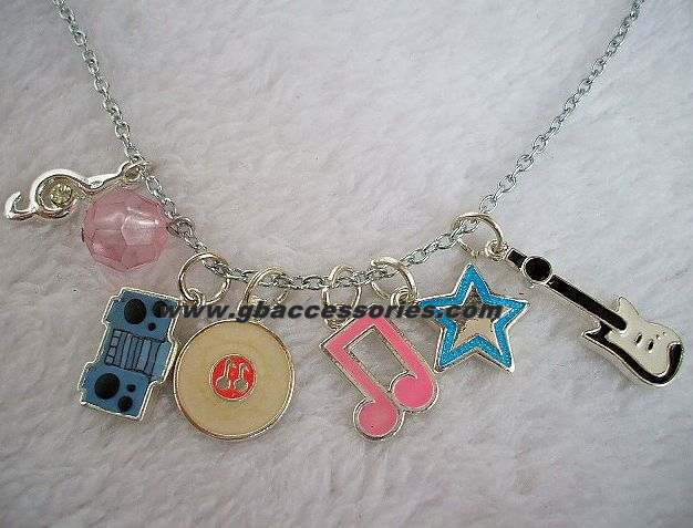 Bracelet Charms with dictaphone, guitar, star, music