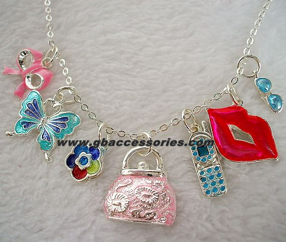 Charms for bracelets, bowknot, butterfly, flower, handbag, mobile