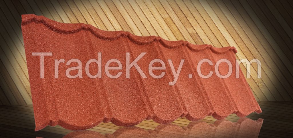 sunstone stone coated metal roof tiles, kenya popular stone coated met