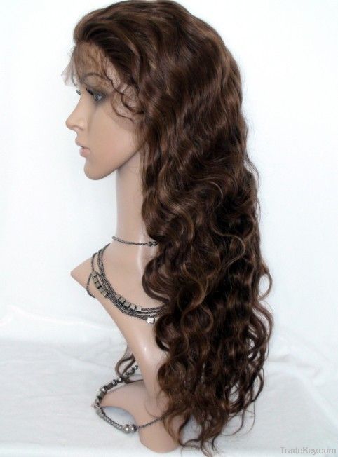 100% indian remy human hair full lace wig