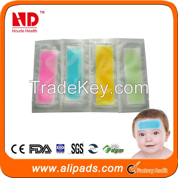 Free sample fever reduce cool gel patch for baby and adult 