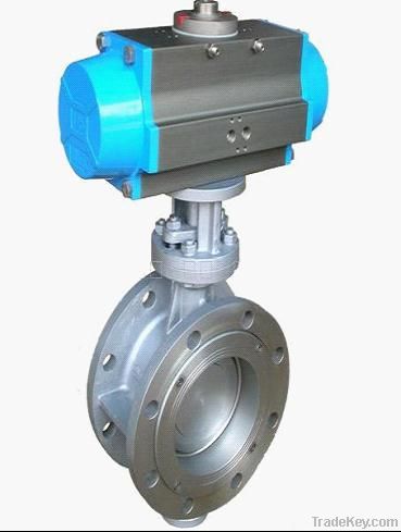 pnuematic metallic seal butterfly valve