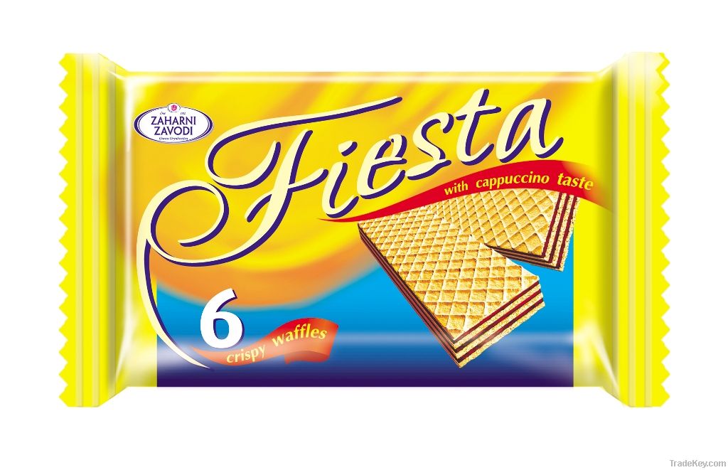 Wafers Fiesta with cappuccino taste