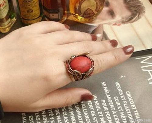 Ladies' Antique Red Turquoise Fashion Rings Jewelry, Discount Jewelry