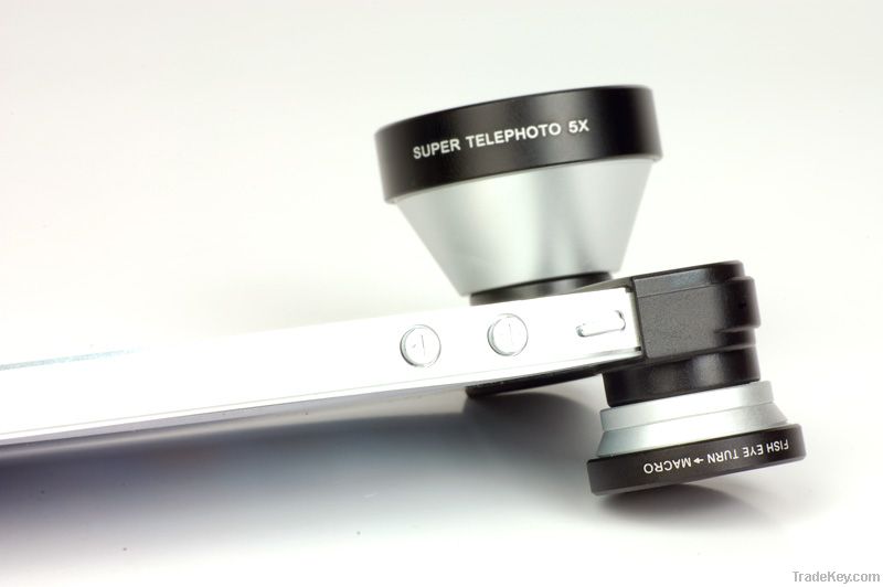 Latest 3-in-1 Macro+Fisheye+ 5X Super Telephoto Lens for iphone 5