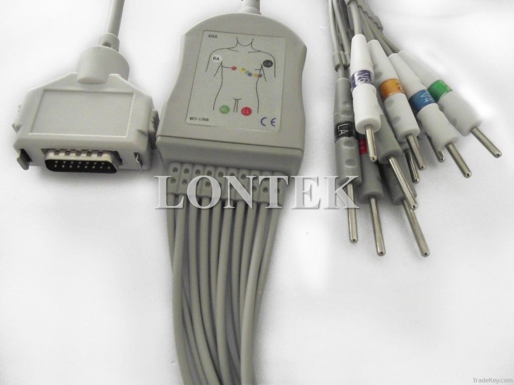 Fukuda Denshi 10 leads ECG cable