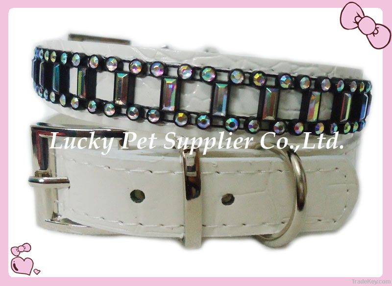 crystal pet collar