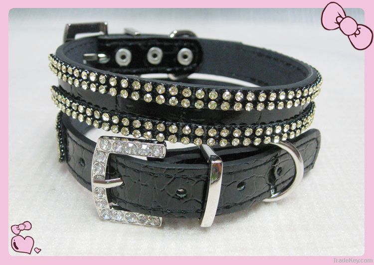 crystal pet collar dog collar leash