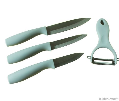 Kitchen Knife Set with Ceramic Peeler