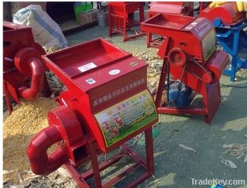 Combined corn sheller and thresher
