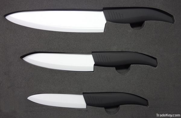 3pcs ceramic chef's knife set