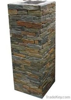 Rusty slate culture stone column