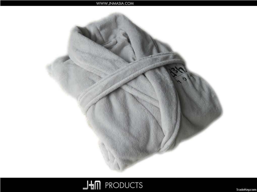 2012 New Hotel Super Soft Velboa Microfiber Fleece Bathrobe