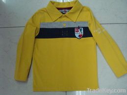 Wholesale boys polo t-shirt, long sleeved shirts, kid's shirt