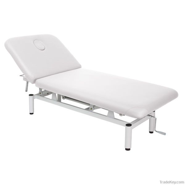 Manual lift leaning type massage bed