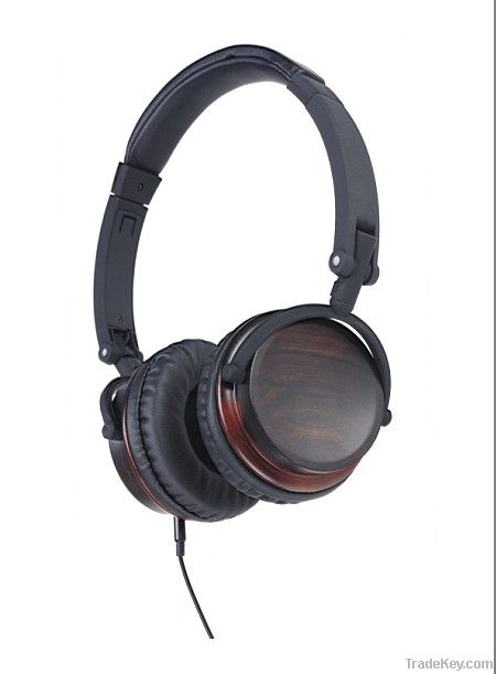 50mm driver multimedia wooden stereo headphone