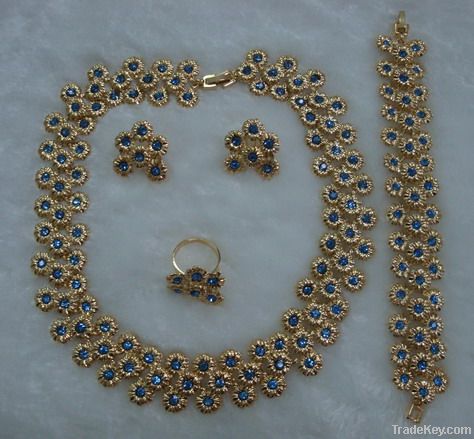 Golden plating jewelry set