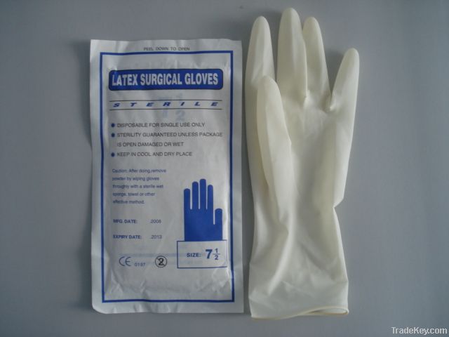 steriled  latex surgical glove