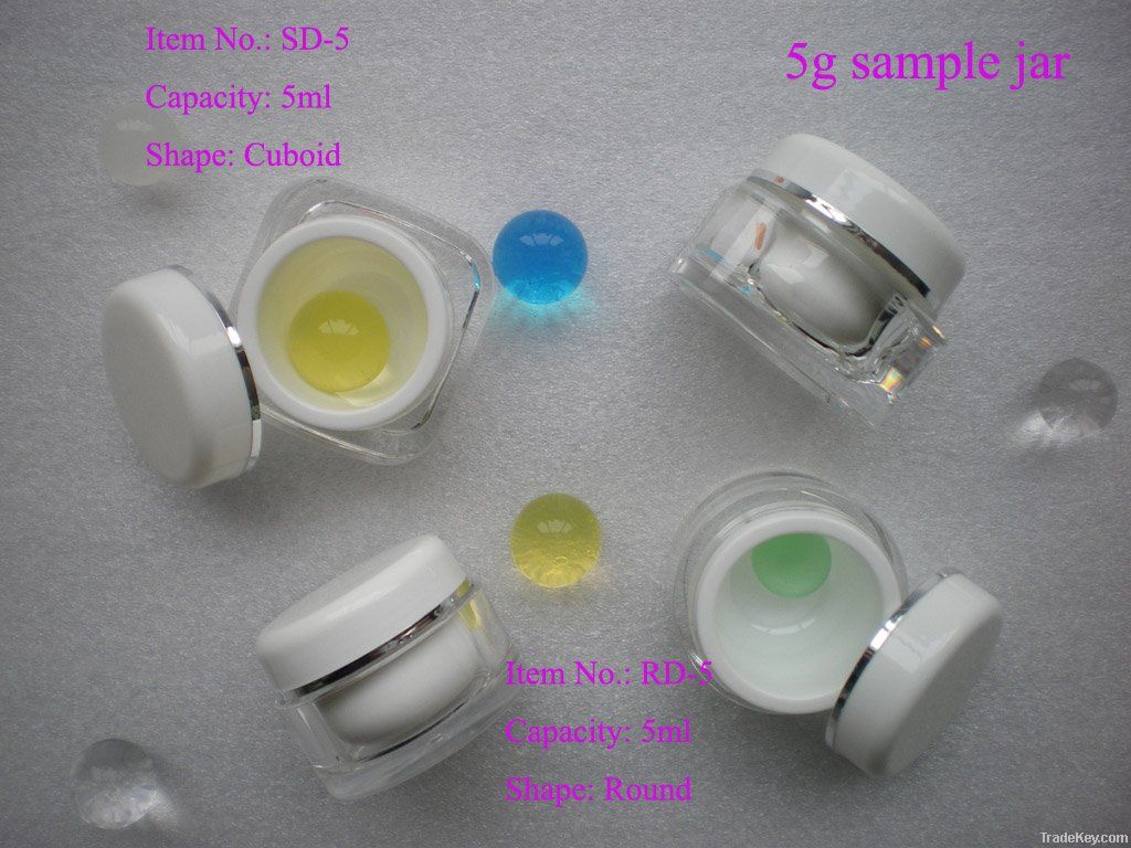 5g  acrylic cream jars