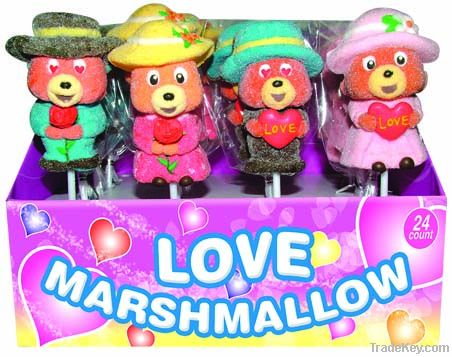 Love marshmallow lollipops
