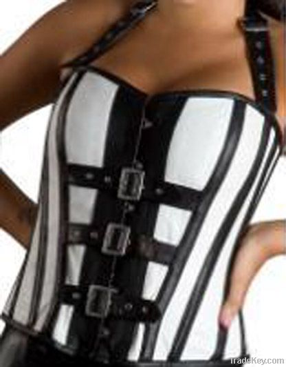 Leather Corset Steel Bone Inserted